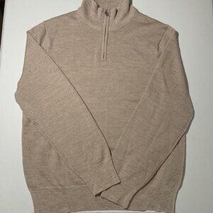 Bonobos Extra Fine Merino Wool Business Preppy Luxury Half-Zip Sweater - Size XL